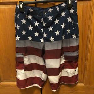 Hawk Patriotic Hybrid Bathing Suit/ Board Shorts